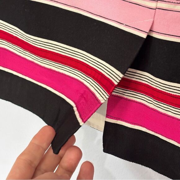 Talbots | Women’s Petite Silky Ribbon Pencil Skirt Grosgrain Striped Lined Pink - Picture 9 of 16